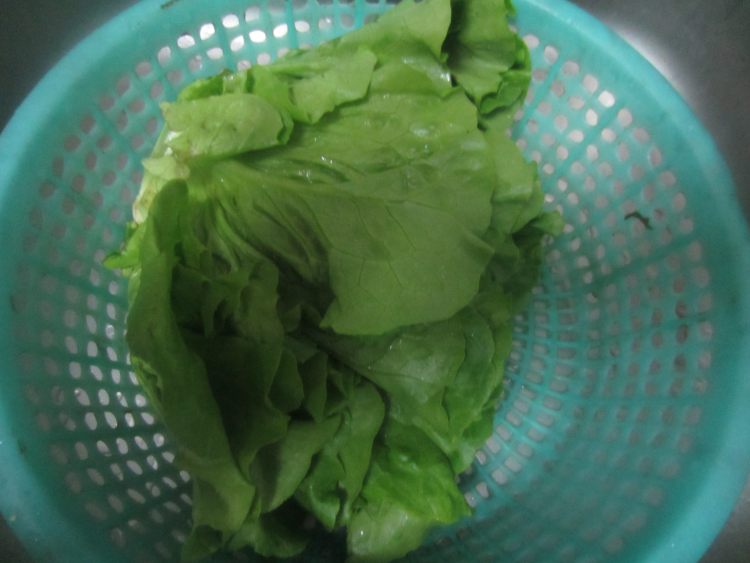 生菜虾皮高汤步骤2
