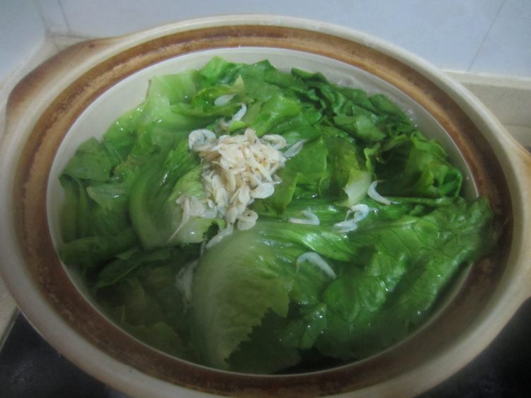 生菜虾皮高汤步骤4