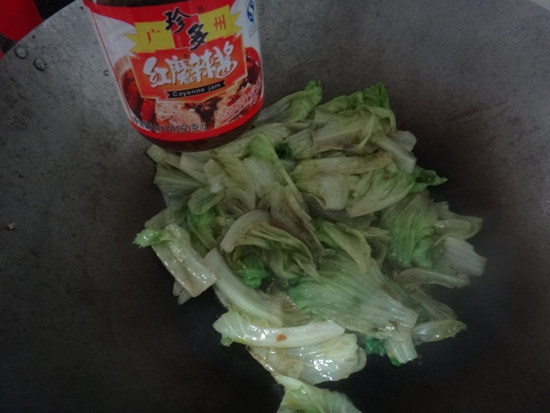 黄豆酱炒生菜步骤8