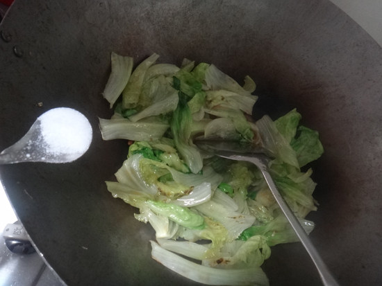 黄豆酱炒生菜步骤6