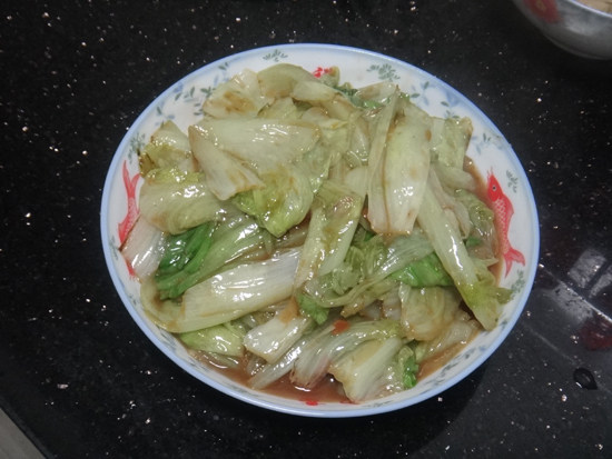 黄豆酱炒生菜步骤9
