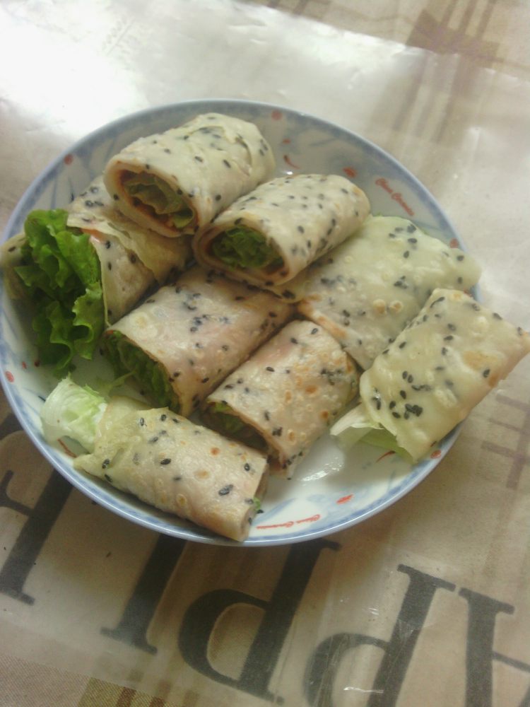 芝麻卷饼步骤7
