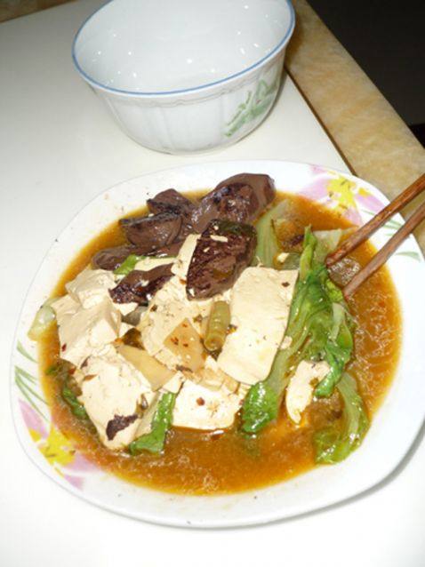生菜猪血豆腐步骤12