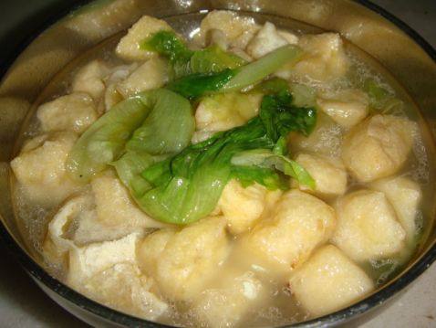 豆腐泡生菜汤步骤7