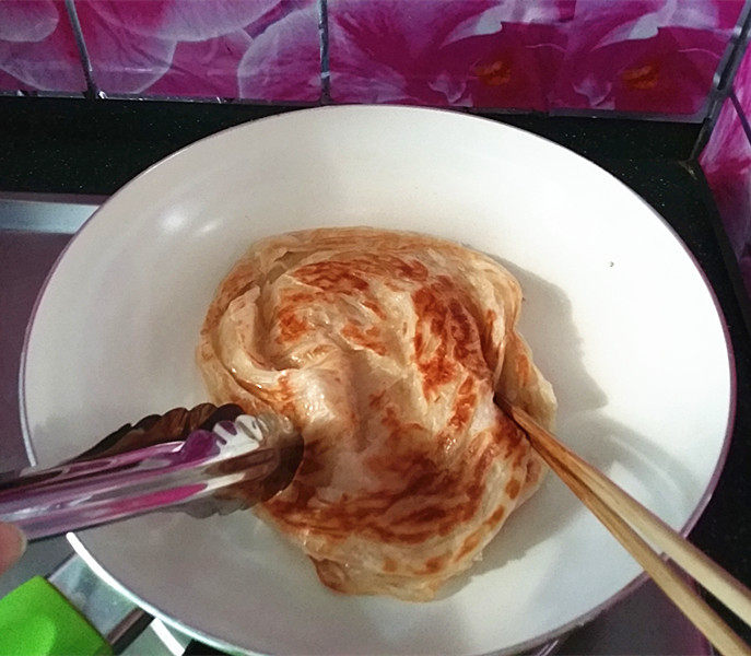 手抓饼#非转基因金龙步骤7