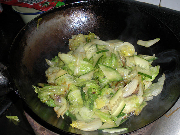 蚝油黄瓜生菜步骤12