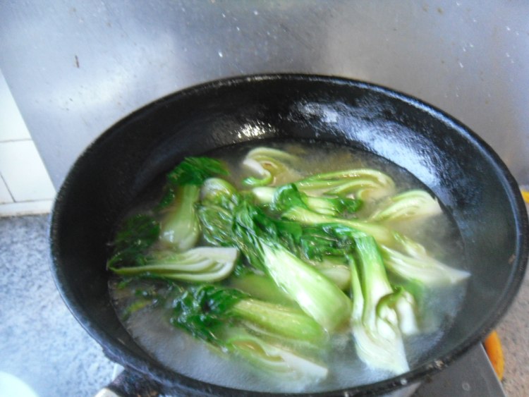 香菇山药扒油菜步骤5