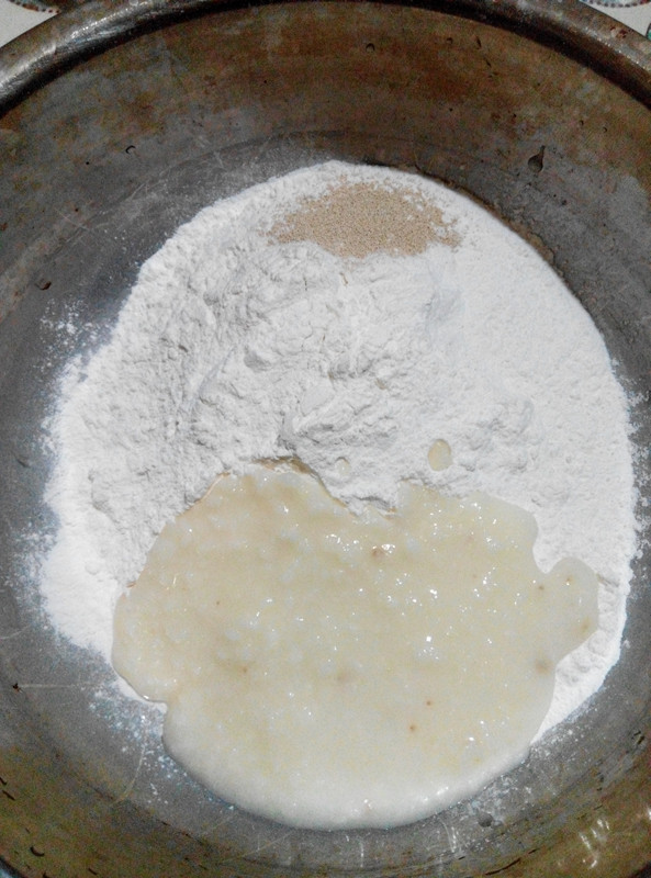 奶香山药蜜豆包步骤2