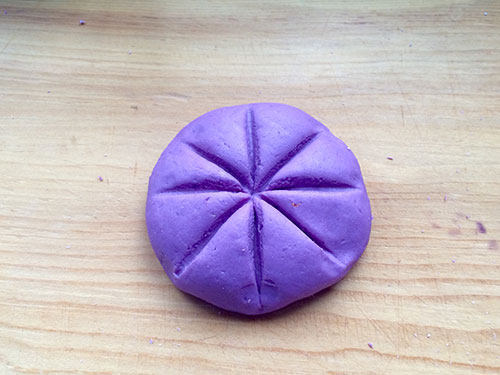 紫薯花生糯米饼步骤5