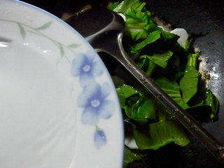 菜芯炒山药步骤4