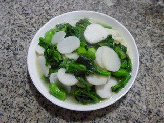 菜芯炒山药步骤9