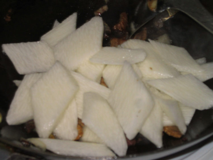 木耳山药肉片步骤7