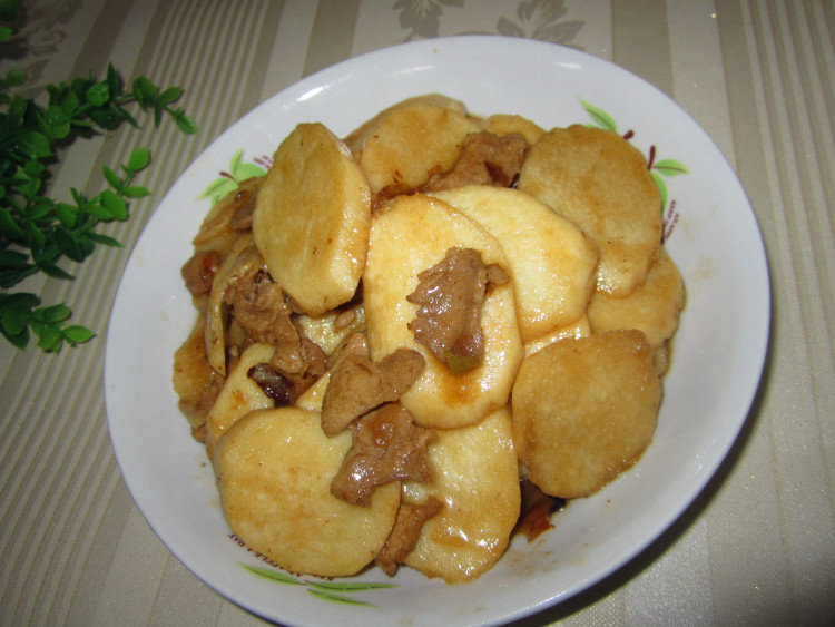蚝油肉片山药步骤10