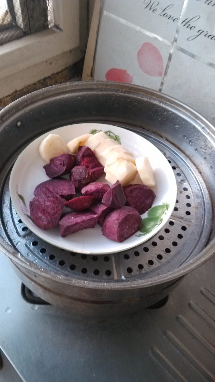 山药紫薯泥步骤3