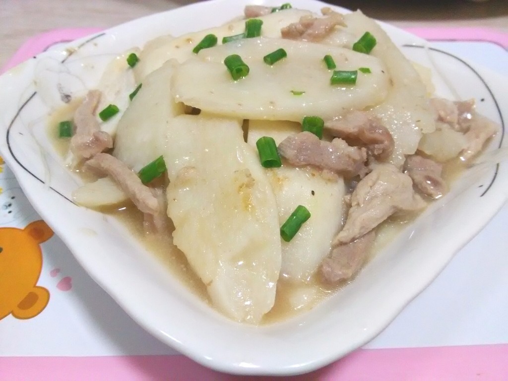 山药炒肉丝步骤9