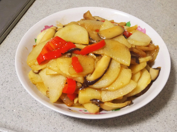 山药香菇咸肉片步骤10