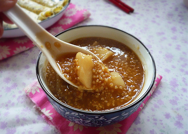 红糖山药小米粥步骤8
