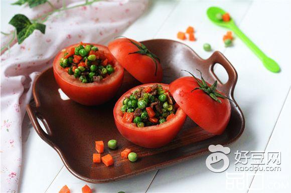 牛肉粒西红柿盅