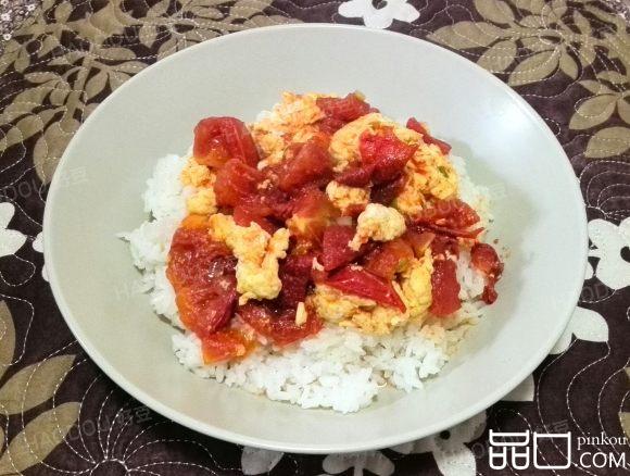 番茄鸡蛋盖浇饭