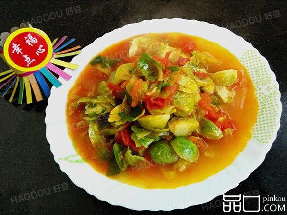 西红柿炒小包菜