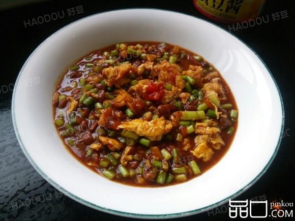 蒜苔西红柿鸡蛋酱