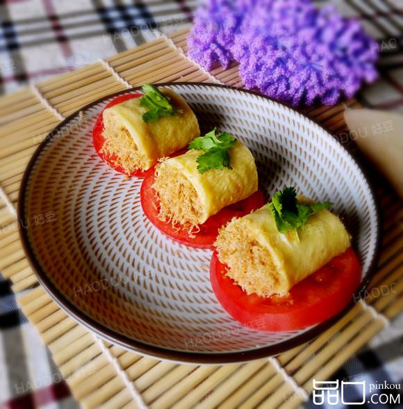肉松蔬菜沙拉蛋卷#多