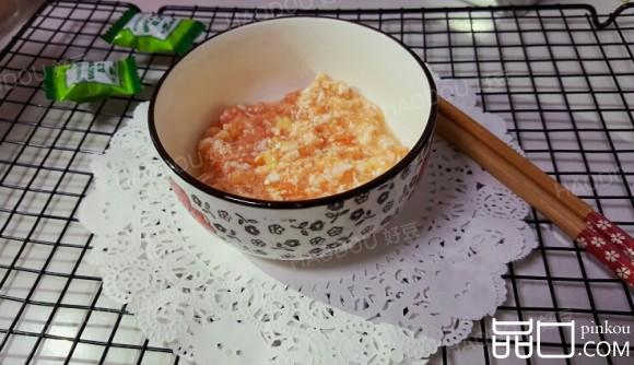 宝宝辅食番茄蛋白卷心