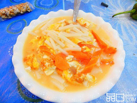 西红柿鸡蛋年糕汤