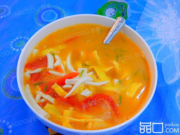 西红柿豆腐丝汤