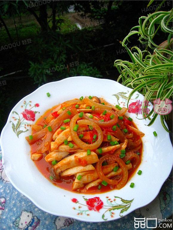 茄汁杏鲍菇肉皮