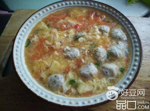 西红柿丸子鸡蛋汤