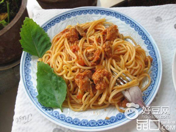 番茄鲟龙鱼意面