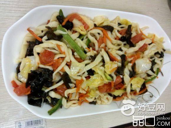 茄汁时蔬炒手擀面