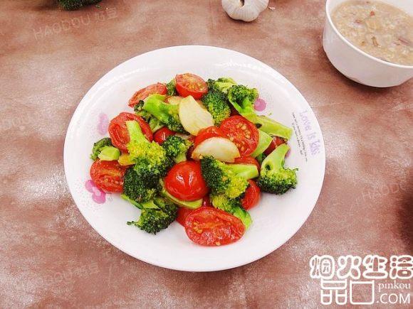 番茄炒西兰花