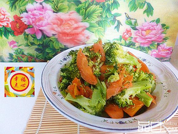 胡萝卜炒西兰花