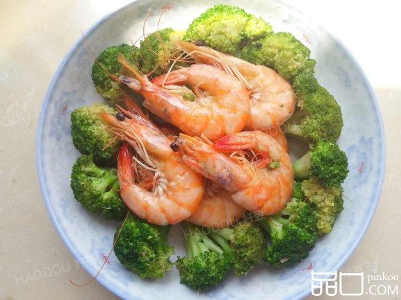 虾炒西兰花