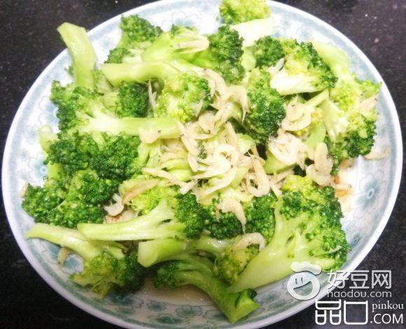 虾皮炒西兰花