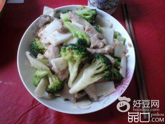 山药西兰花炒肉片