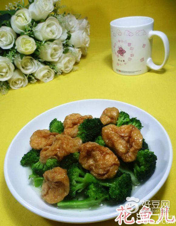 油面筋炒西兰花
