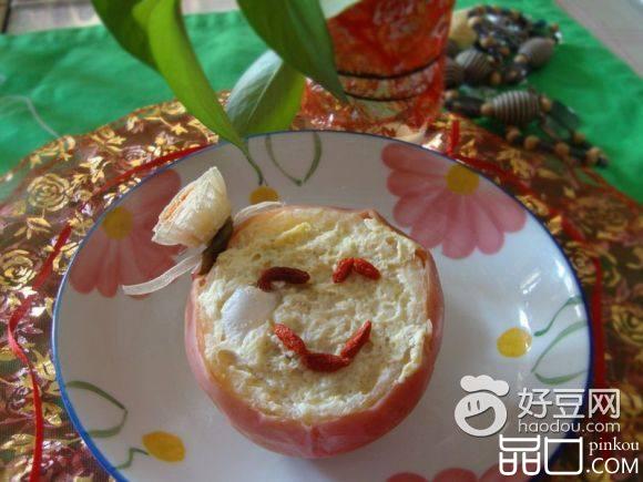 苹果炖牛奶蛋