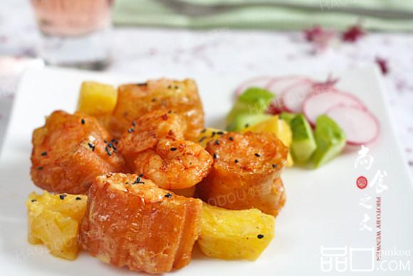 菠萝油条虾