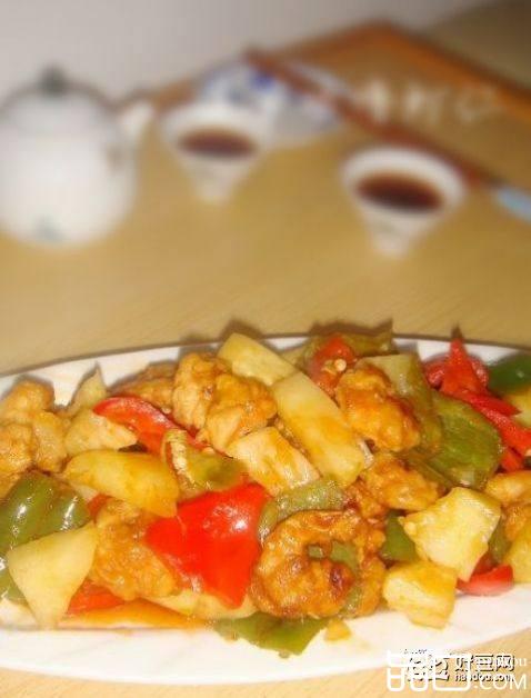 菠萝咕噜虾仁