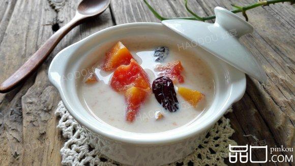 牛奶红枣炖木瓜