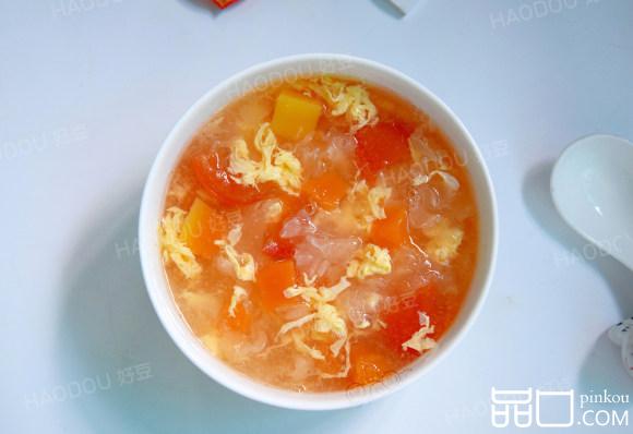 木瓜番茄银耳蛋花羹