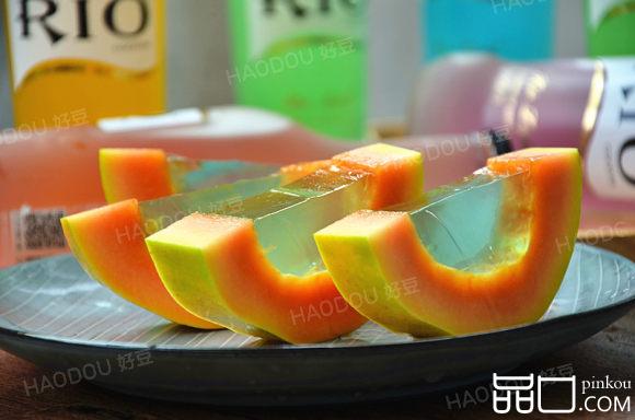 木瓜鸡尾酒冻