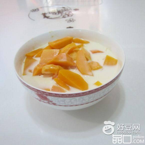 芒果木瓜奶昔