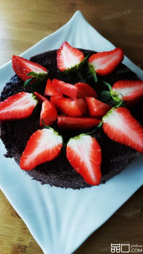 草莓黑米松糕