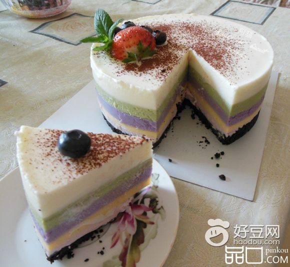 6寸水果彩虹慕斯