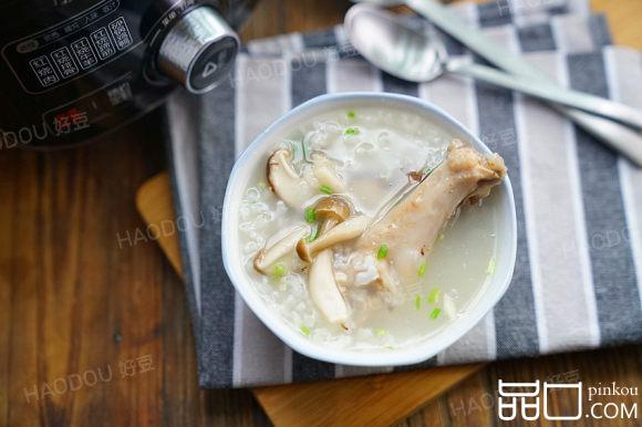 #盛夏餐桌#鸡腿菌菇粥