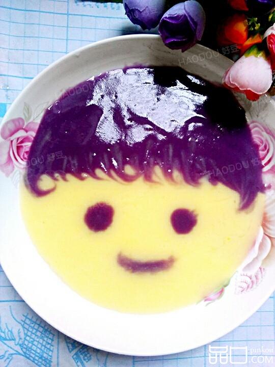 紫薯蛋黄糊